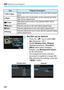 Page 2583 Slide Show (Auto Playback)
258
3Set [Set up] as desired.
 Press the < V> key to select [ Set 
up], then press < 0>.
  Set the [Display time], [ Repeat] 
(repeated playback), [ Transition 
effect ] (effect when changing 
images), and [ Background music ] 
for the still photos.
  The background music selection 
procedure is explained on page 260.
  After selecting the settings, press the 
 button.
ItemPlayback Description
jAll imagesAll the still photos and movies  on the card will be played 
back.
i...