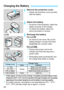 Page 2828
1Remove the protective cover.
 Detach the protective cover provided 
with the battery.
2Attach the battery.
 As shown in the illustration, attach the 
battery securely to the charger.
  To detach the battery, follow the 
above procedure in reverse.
3Recharge the battery.
For LC-E6
 As shown by the arrow, flip out the 
battery charger’s prongs and insert 
the prongs into a power outlet.
For LC-E6E
 Connect the power cord to the 
charger and insert the plug into a 
power outlet.
XRecharging starts...