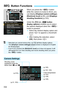 Page 332332
When you press the  button 
while the camera is ready to shoot, you 
can display [ Displays camera settings], 
[Electronic level ] (p.60), and [Displays 
shooting functions ] (p.333).
Under the [ 53] tab, [ z button 
display options ] enables you to select 
the options displayed when the < B> 
button is pressed.
  Select the desired display option and 
press < 0> to append a checkmark 
< X>.
  After making the selection, select 
[OK ], then press < 0>.
B  Button Functions
Camera Settings
 Note that...