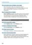 Page 366Troubleshooting Guide
366
 If the LCD monitor is dirty, use a soft cloth to clean it.
  In low or high temperatures, th e LCD monitor display may seem 
slow or may look black. It will return to normal at room 
temperature.
  [Eye-Fi settings ] will appear only when an  Eye-Fi card is inserted 
in the camera. If the Eye-Fi card  has a write-protect switch set to 
the LOCK position, you will not be able to check the card’s 
connection status or disable Ey e-Fi card transmission (p.339).
  [3 3: Highlight...