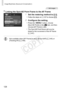 Page 128128
Image	Brightness	(Exposure	Compensation)	
Still	Images
Linking	the	Spot	AE	Point	Frame	to	the	AF	Frame
1	 Set	the	metering	method	to	[].
zzFollow	the	steps	on	=		127	to	choose	[].
2	 Configure	the	setting.
zzPress	the		button,	choose	[Spot	AE	Point]	on	the	[4]	tab,	and	then	choose	[AF	Point]	(=		48).
XXThe	Spot	AE	Point	frame	will	now	be	linked	to	the	movement	of	the	AF	frame	(=		147).
•	Not	available	when	[AF	Frame]	is	set	to	[Face	AiAF]	(=		145)	or	[Tracking	AF]	(=		148). 
COPY  