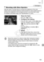 Page 155155
Flash
Still	Images
Shooting with Slow Synchro
With	this	option,	the	flash	fires	to	increase	the	brightness	of	the	main	subject	(such	as	people)	while	the	camera	shoots	at	a	slow	shutter	speed	to	increase	the	brightness	of	the	background	that	is	out	of	the	flash	range.
For	details	on	the	flash	range,	see	“Specifications”	( =		303).
1	 Raise	the	flash.
zzMove	the		switch.
2	 Configure	the	setting.
zzPress	the		button,	choose	[Z]	(either	press	the		buttons	or	turn	the		dial),	and	then	press	the...