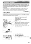 Page 259259
Still	ImagesMovies
Printing Images
Your	shots	can	easily	be	printed	by	connecting	the	camera	to	a	printer.	On	the	camera,	you	can	specify	images	to	set	up	batch	printing,	prepare	orders	for	photo	development	services,	and	prepare	orders	or	print	images	for	photobooks.
A	Canon	SELPHY	CP	series	compact	photo	printer	is	used	here	for	the	sake	of	illustration.	Screens	displayed	and	available	functions	vary	by	printer.	Also	refer	to	the	printer	manual	for	additional	information.
Still	Images
Easy Print...