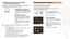 Page 133133
1
2
3
4
5
6
7
8
9
10
Cover 
Before Use
Common Camera 
Operations
Advanced Guide
Camera Basics
Auto Mode / 
Hybrid Auto Mode
Other Shooting 
Modes
Tv, Av, M, C1, 
and C2 Mode
Playback Mode
Wi-Fi Functions
Setting Menu
Accessories
Appendix
Index
Basic Guide
P Mode
Configuring the Computer for a Wi-Fi 
Connection (Windows Only)
On	a	computer	running	Windows,	configure	the	following	settings	before	connecting the camera to the computer wirelessly.
1	 Confirm	that	the	computer	is	connected to the access...