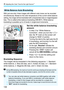 Page 130u Adjusting the Color Tone for the Light SourceN
130
With just one shot, three images with different color tones can be recorded 
simultaneously. Based on the color temperature of the current white balance 
setting, the image will be bracketed with a blue/amber bias or magenta/green 
bias. This is called white balance bracketing (WB-BKT). White balance 
bracketing is possible up to ±3 levels in single-level increments.
Set the white balance bracketing 
amount.
 In step 2 for “White Balance 
Correction”,...