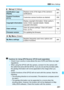 Page 281281
3 Menu Settings
  Set-up 3 (Yellow)Page
9 My Menu (Green)
Certification Logo 
DisplayDisplays some of the logos of the camera’s 
certifications267
Custom Functions 
(C.Fn)Customize camera functions as desired256
Copyright informationDisplay copyright information / Enter author’s 
name / Enter copyright details / Delete 
copyright information186
Clear settingsClear all camera settings / Clear all Custom 
Func. (C.Fn)190
Firmware versionFor updating the firmware-
My Menu settingsRegister...