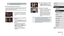 Page 4848
3 Choose the face info to overwrite.
 zPress the [][][][] buttons or turn 
the [] dial to choose the face info to 
overwrite, and then press the [] button.
4 Register face information.
 z Follow step 2 in “Registering Face ID 
Information” ( = 45) to shoot, and then 
register the new face information.
 z Registered faces are more easily 
recognized if you add a variety of face 
information. In addition to a head-on 
angle, add a slight side angle, a shot 
when smiling, and shots inside and 
outside....