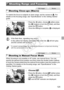 Page 125125
To restrict the focus to subjects at close range, set the camera to e. For 
details on the focusing range, see “Specifications” in the  Getting Started 
guide.
zPress the q  button, choose  e (either press 
the  qr buttons or turn the  5 dial), and then 
press the m  button.
XOnce the setting is complete,  e is displayed.
When focusing is not possible in AF mode, use manual focus. You can 
specify the general focal position and then press the shutter button halfway 
to have the camera determine the...