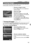 Page 163163
You can choose and erase unneeded images one by one. Be careful when 
erasing images, because they cannot be recovered.
Choose an image to erase.
zPress the qr buttons or turn the 5  dial to 
choose an image.
Erase the image.
zPress the p  button.zAfter [Erase?] is displayed, press the qr  
buttons or turn the  5 dial to choose [Erase], 
and then press the  m button.
XThe current image is now erased.zTo cancel erasure, press the 
qr buttons or 
turn the 5  dial to choose [Cancel], and then 
press the...