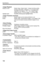 Page 182Specifications
182
•Image PlaybackDisplay format: Single image, Single image + Image-recording quality, 
shooting information, histogram, 4- or 9-image index, 
magnified view (approx. 1.5x - 10x), rotated image, 
image jump (by 1/10/100 images, or shooting date)
Highlight alert: Provided (Overexposed highlights blink)
• Image Protection and EraseProtect: Single images can be erase-protected or not
Erase: Single image, checkmarked images, or all images in the 
card can be erased (except protected images)...