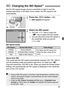 Page 5757
Set the ISO speed (image sensor’s sensitivity to light) to suit the 
ambient light level. In the Basic Zone modes, the ISO speed is set 
automatically.
1Press the  button. (9)
X[ISO speed] will appear.
2Select the ISO speed.
 Turn the  dial or press the 
 key to select the ISO speed.
 You can also look at the ISO speed in 
the viewfinder while turning the 
 dial.
ISO Speed Guide
About Auto ISO
This mode sets the ISO speed automatically between ISO 100 - 800 to 
suit the shooting mode and ambient light...