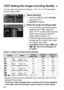 Page 6464
You can select the pixel count (approx. 12.2, 6.3, or 3.4 megapixels) and the image quality.
1Select [Quality].
 Under the [1] tab, select [Quality], 
then press .
X[Quality] will appear.
2Select the image-recording quality.
 For your reference, the respective quality’s 
megapixel count (
***M), image size in 
pixels (****x****), and the number of possible 
shots 
[***] will be displayed. Select the 
desired quality, then press <
0>. A different image-recording quality can be 
set separately for the...