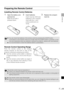 Page 2727
BEFORE USE
Preparing the Remote Control
Installing Remote Control Batteries
Remote Control Operating Range
Point the remote control to the infrared
remote receiver on the front or rear of the
projector whenever pressing any button.
zUse the remote control within a distance
of approximately 5 m (16.4) from the pro-
jector.
zUse the remote control within an angle of
30° in any direction from directly in front
of the infrared remote receiver.
zYou can check the batteries of the remote control by pressing...