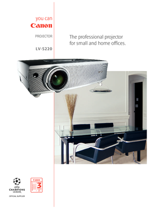 Page 1The professional proje\btor 
for small and home offi\bes.PROJECTOR
LV-5220 