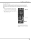 Page 1919
The eight different remote control unit codes (Code 1–Code 8) are assigned to thi\
s projector. Switching the 
remote control unit codes prevents interference from other remote control units when several projectors or 
video equipment next to each other are operated at the same time. Change the remote control unit co\
de for the 
projector first before changing that for the remote control unit. See “Remote control” in the Setting Menu on 
page 57.
Press and hold the MENU and a number button (1–8) 
for...