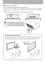 Page 32Setting Up the Projector
32
■Placing on a Level Place
Be sure to keep the projector as horizontal as possible.
If you need to point the projector up (for example, when the screen is placed on a higher 
position), follow the instruction given in When Pointing the Projector Up on the following 
page.
 Adjust the tilt of the projecting image using the rear adjustable foot.
Ceiling Mounting or Rear Projection
You can mount the projector on the ceiling (Ceiling mounted) with it turned up side 
down or place...