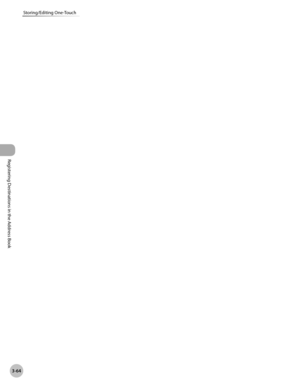 Page 147
3-64
Storing/Editing One-Touch
Registering Destinations in the Address Book 