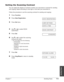 Page 95Chapter 7 Sending Faxes7-3
Sending Faxes
Setting the Scanning Contrast
You can adjust the degree of contrast at which your document is scanned for sending
and copying. Adjust according to how light or how dark your document is.
Follow this procedure to set the scanning contrast for sending and copying:
1Press Function.
2Press Data Registration.
3Press Settwice.
4Use ∂or ¨to select SCAN
CONTRAST
.
5Press Set.
6Use ∂or ¨to select the scanning
contrast you want.
•You can select from the following:
–...