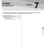Page 196E-Mail (D1180/D1170)
7
E-Mail  
(D1180/D1170)
This chapter describes the things that you must do before using e-mail functions. It also describes the settings and 
procedures for sending e-mails. E-mail functions are available only for the D1180/D1170.
Overview of E-Mail Functions ..................................... 7-2
Introduction to Using E-Mail Functions  ..................... 7-4
Basic E-Mail Operations  .............................................. 7-5
Sending E-Mail Documents...