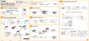 Page 1OFF
ON
100BASE-TX
10BASE-T
A
B
OFF
B
C
User Manual CD-ROM
User Software CD-ROM
A
(in. (mm))3.94 (100)
2.87 (73) 5.51 (140)
17.36 (441)
15.75 (400)
10.51 (267)
1.42
(36)
1.69
(43)
11.61 (295)
14.8 (376)
2.99
(76)
This part (a plastic part 
attached to the end of 
paper) is also a packing 
material. Be sure to 
remove it.
Move the printer.
Connect the power cord.
Load paper.
Up to here
Check!
Did you remove all the packing materials?
Connect the printer and computer.
2
1
Configure the network settings.See...