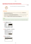 Page 138SpecifyingPreviouslyUsedDestinations
1469-02A
 You can select a destination from among the past three destinations.	When  is set to , you cannot use this feature. DisablingUseof
PreviouslyUsedDestinations(P.419)
	 Turning OFF the machine or setting  to  deletes the past destinations, and
disables this feature. 
LimitingAvailableDestinations(P.417)
	 Destinations  speci4ed when sending a fax manually are not retained, and so do not appear in the past
destinations....