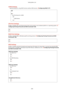 Page 487mDNSSettingsSpecify settings for using DNS functions without DNS servers. 
Con4gurLng DNS(P.377)
Off
 
On
Use IPv4 Name for mDNS
Off mDNS Name
On
LPDPrintSettings
Enable or disable LPD, a printing protocol that can be used on any hardware platform or operating system. 
Con4gurLng PrintingProtocolsandWSDFunctions(P.348)
Off
On
RAWPrintSettings
Enable or disable RAW, a Windows  speci4c printing protocol. Con4gurLng PrintingProtocolsandWSD
Functions(P.348)
Off
On
WSDSettings
Enable or...