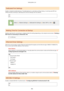 Page 490Dedicated Port Settings
Enable or disable the dedicated port. The dedicated port is used when printing, faxing, or scanning uses MF Scan Utility and when browsing or specifying the machine settings over the network.
Off
On
      Select  or   
Waiting Time for Connection at Startup
Specify a wait time for connecting to a network. Select the setting depending on the network environment. 
Settinga
WaitTimeforConnectingtoaNetwork(P.376)
0 to 300 (sec.)
Ethernet Driver Settings
Select the...