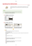 Page 129SpecifyingfromAddressBook
1469-027
 The Address Book enables you to specify a destination by selecting from a list ofregistered destinations or by searching by name for destinations with recipientnames.You need to register destinations in the Address Book before using this feature.
RegisteringintheAddressBook(P.60)1Pressandtap.2Use/toselectatab.

Displays all the destinations registered in the Address Book.
//  to 
Displays destinations with recipient names whose  4rst characters...