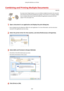 Page 230CombiningandPrintingMultipleDocuments
1469-0F3
 By using Canon PageComposer, you can combine multiple documents into one printjob and print the job with  speci4ed print settings. This function, for example, enables
you to combine documents made with different applications and print all of the
pages in the same paper size.
1Openadocumentinanapplicationanddisplaytheprintdialogbox.
	 How to display the print dialog box differs for each application. For more information, see the instruction...