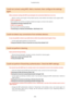 Page 562Could not connect using WPS. Wait a moment, then con4gure the settings
again.
WhenautomaticsettingwithWPSwasattempted,theconnectionfailedduetoanerror.
	Wait for a while, and set again. If the problem persists, check whether the wireless router supports WPS.
IfWPSissupported:
Check whether the machine is properly installed and ready to connect to the network.
Installation/SettingsProblems(P.567)
IfWPSisnotsupported:
Set using another connecting method....