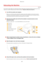 Page 615RelocatingtheMachine
1469-0A6
The machine is heavy. Make sure to follow the procedures below when moving the machine to avoid injury, and also make sure to read the safety precautions before you begin. 
ImportantSafetyInstructions(P.2)
1TurnOFFthemachineandcomputer.
	 When you turn OFF the machine, data that is waiting to be printed is deleted. Fax documents that were
received by using the Memory Reception function, faxes that are waiting to be sent, and reports that are automatically printed...