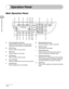 Page 311-3
Before Using the Machine
Operation Panel
Main Operation Panel
A Processing/Data indicator
Flashes during sending or receiving faxes. 
Lights when the machine has waiting jobs.
B [COPY] key
Press to switch to Copy mode.
C [FAX] key
Press to switch to Fax mode.
D [SCAN] key
Press to switch to Scan mode.
E Error indicator
Flashes or lights when an error has occurred.
F [Density] key
Press to adjust copy or fax density.
G [Enlarge/Reduce] key
Press to enlarge or reduce copy ratio.
HNumeric keys
Enter...