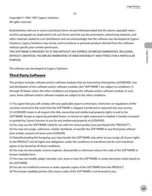 Page 18
xvii
Legal Notices
Legal Notices
 (c) 
 Copyright © 1994, 1997 Cygnus Solutions. 
 All rights reserved. 
  
 Redistribution and use in source and binary forms are permitted provided that the above copyright notice 
and this paragraph are duplicated in all such forms and  that any documentation, advertising materials, and 
other materials related to such distribution and use acknowledge that the software was developed at Cygnus 
Solutions. Cygnus Solutions may not be used to endorse or promote products...