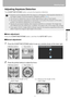 Page 5353Adjusting Image
Projecting an Image 
Adjusting Keystone Distortion
The D.SHIFT/KEYSTONE button corrects the keystone distortion.
■Auto adjustment
Press the D.SHIFT/KEYSTONE button, and then the AUTO SET button.
■Manual adjustment
1Press the D.SHIFT/KEYSTONE button to pop up a window shown at the lower right.
2Press the pointer buttons to adjust the focus.
 Keystone can be adjusted within the range of ± 20 degrees. If the keystone distortion is 
too large to adjust, move the projector installation...