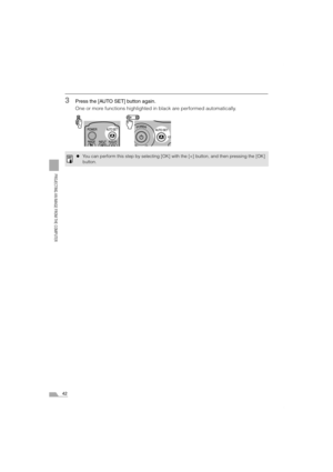 Page 4242
PROJECTING AN IMAGE FROM THE COMPUTER
3Press the [AUTO SET] button again.
One or more functions highlighted in black are performed automatically.
zYou can perform this step by selecting [OK] with the [