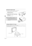 Page 3838
PROJECTING AN IMAGE FROM THE COMPUTER
Adjusting the Projection Angle
You can adjust the projection angle with the adjustable foot.
1Lift the front side of the projector and push the
adjusting foot lock button.
The adjustable foot extends.
2Adjust the projection angle while pushing the
adjustable foot lock button, and then release
the lock button.
The adjustable feet is fixed.
zWith the adjustable foot, the projection angle
can be adjusted up to 10 degrees.
zIf the projector is tilting in the lateral...