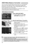 Page 70
70
You can correct the white balance that has been set. This adjustment 
will have the same effect as using a commercially-available color 
temperature conversion filter or color compensating filter. Each color 
can be corrected to one of nine levels.
Users familiar with using color  temperature conversion or color 
compensating filters will find this feature handy.
1Select [WB SHIFT/BKT].
 Under the [ 1] tab, select [ WB 
SHIFT/BKT ], then press < 0>.
2Set the white balance correction.
  Use < 9> to...