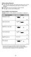 Page 6048
59
Editing Vector Elements Press                        (data), then specify the matrix A, B, C or D for 
editing, and the corresponding vector element indicator will be 
displayed. 
  Input the new value and press        to confirm the edit. 
  Press         to exit the vector editing screen.  
Vector Addition and Subtraction Example: Vector A = (9,5), Vector B = (7,3), Vector A – Vector B =?
!  An error occurs if you try to add or subtract vectors whose  dimensions are different from each other. For...