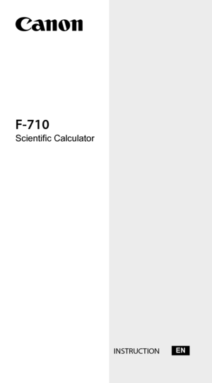 Page 1Scientific Calculator
F-710
ENINSTRUCTION 