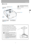 Page 2525Part Names
Before Use
■Bottom Side 
Mounting the Projector on the Ceiling
You can mount the projector on the ceiling.
You need an optional ceiling-mount hanger 
(part number: RS-CL07) and an optional ceil-
ing-mount pipe (part number: RS-CL08 or RS-
CL09) when appropriate. Contact the dealer 
where you purchased the projector for more 
detailed information.
 Make sure to use the optional ceiling-
mount hanger.
 You should never install the ceiling-
mount hanger by yourself.
 If you mount the...