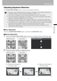 Page 5555Adjusting Image
Projecting an Image 
Adjusting Keystone Distortion
The D.SHIFT/KEYSTONE button corrects the keystone distortion.
■Auto adjustment
Press the D.SHIFT/KEYSTONE button, and then the AUTO SET button.
■Manual adjustment
1Press the D.SHIFT/KEYSTONE button to pop up a window shown at the lower right.
2Press the pointer buttons to adjust the focus.
 Keystone can be adjusted within the range of ± 20 degrees. If the keystone distortion is 
too large to adjust, move the projector installation...