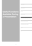 Page 6565
Table of Contents
Safety Instructions
Before Use
Projecting an Image 
Useful Functions Available During a Presentation
 
Setting Up Functions from Menus
Connecting the Projector to Network
Appendix
Index
Useful Functions 
Available During 
a Presentation 