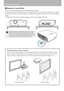 Page 36Setting Up the Projector
36
■Placing on a Level Place
Be sure to keep the projector as horizontal as possible.
If you need to point the projector up (for example, when the screen is placed on a higher 
position), follow the instruction given in When Pointing the Projector Up on the following 
page.
 Adjust the tilt of the projecting image using the rear adjustable foot.
Ceiling Mounting or Rear Projection
You can mount the projector on the ceiling (Ceiling mounted) with it turned up side 
down or place...