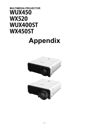 Page 277277
MULTIMEDIA PROJECTOR
Appendix 