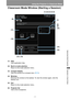 Page 245245
Using the Projector in Classroom Mode
Networked Multi-Projection
Operation in Each Mode
Classroom Mode Window (Starting a Session)
(1) Help
View application help.
(2) Back to mode selection
Return to the mode selection menu.
(3) Compact display
View the window at a compact size. (P274)
(4) Minimize
Minimize the window to the taskbar. To view the window again, click the 
taskbar icon.
(5) Exit
Return to the mode selection menu.
(6) Projector list
View a list of projectors.
(1)
(6)
(7)
(11)
(13)...