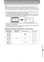 Page 287287
Appendix
Other Information
Relationship between Aspect and Screen Aspect
This section describes the relationship between screen aspect (P60) and aspect 
(P66).
Select an optimum aspect ratio of the projected image (screen aspect) or an 
optimum screen mode (aspect) according to the aspect ratio of the screen, type of 
input image signal and so on for the projection to make best use of the screen size.
•If a computer image with an aspect ratio of 16:9 is not projected correctly when 
the setting is...