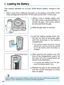 Page 1414
1. Loading the Battery
This camera operates on a 6-volt, 2CR5 lithium battery, housed in the
grip.
•Refer to page 93 for additional information on the batteries of the EOS-\
1 N DP
model and page 96 for the EOS-1 N HS model and the EOS-1 N RS model.
m
u
I
h
tI
L
m
u
I
h
tI
L
1Using a coin or similar object, turn
the grip screw counterclockwise to
loosen the grip. The screw cannot
be removed from the grip.
2Slide the grip down to remove.
3Load the battery upside down into
the grip so that its terminals...