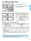 Page 150
15
2CR5 Lithium Battery Shooting Capacity
•Data based on Canon’s Standard Test Method using a new battery, EF50m\
m
f/1.4 USM lens and 24-exposure film. Values in parentheses are for 36-ex\
po-
sure film.
• Repeated autofocus operation without taking any pictures will reduce the\
 overall
shooting capacity.
• Refer to page 93 for the shooting capacity of the EOS-1 N DP model, page\
 96
for the EOS-1 N HS model and page 100 for the EOS-1 N RS model.
2. Checking the Battery Level
1Set the main switch to...