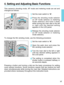 Page 1717
4. Setting and Adjusting Basic Functions
This camera’s shooting mode, AF mode and metering mode are set and
changed as follows:      
1Set the main switch to “A”.
2Press the shooting mode selector
(or AF mode selector or metering
mode selector) and hold it down
while turning the main dial to the left
or right until the desired setting
appears in the LCD panel.
3Release the shooting mode selector
(or AF mode selector or metering
mode selector).    
To change the film winding mode, use the following...