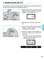 Page 4949
2Release the shooting mode selec-
tor.
3Turn the main dial until the desired
shutter speed appears in the
viewfinder or LCD panel.
4Press the shutter button halfway to
focus the subject and confirm the
exposure.
•The shutter speed and corresponding
aperture value are displayed in the
viewfinder and LCD panel.
1. Shutter-priority AE [Tv]
In this mode, you set the shutter speed and the camera automatically set\
s
the aperture according to the lighting conditions.   
1While pressing the shooting mode...